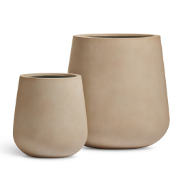 Кашпо TREEZ ERGO - Fine Rock - Design-чаша - Песок тёплый беж