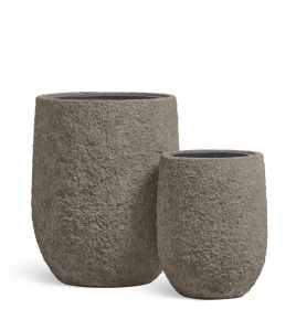 Кашпо TREEZ Effectory - Terra - Чаша middle - Серый беж