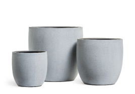 Кашпо TREEZ Effectory - Beton - Округлый конус - Серый ледник