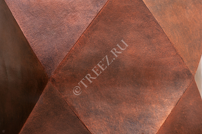 Кашпо TREEZ ERGO - Rombo - Низкая чаша-многогранник - Состаренная медь фото