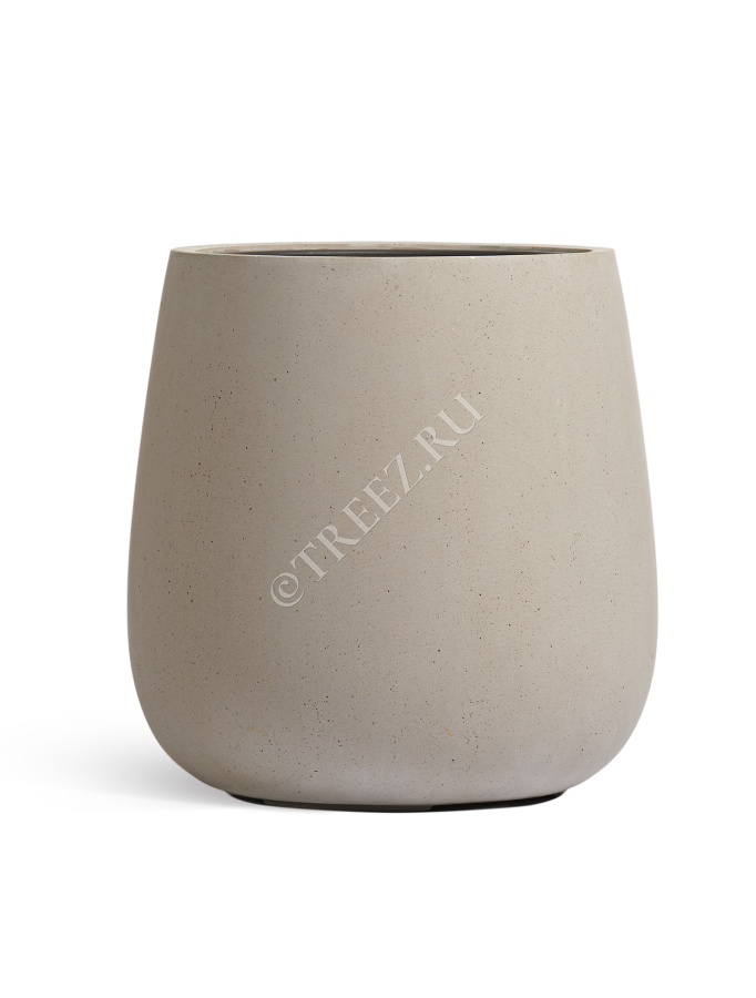 Кашпо TREEZ Effectory - Beton - Design-Чаша - Белый песок фото