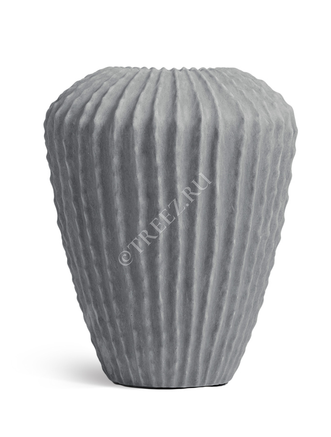 Кашпо TREEZ Effectory - Moho - Высокая Design-ваза - Дымчато-серый песок фото